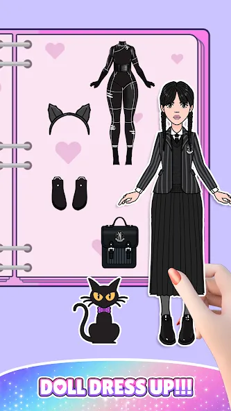 Взломанная Paper Doll: Fashion Dress Up на Андроид — Всё открыто — скриншот 2