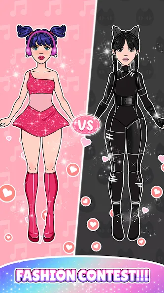 Взломанная Paper Doll: Fashion Dress Up на Андроид — Всё открыто — скриншот 4