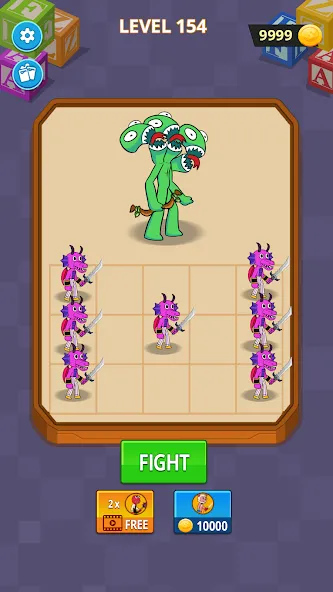 Скачать взломанную Merge Monster Friends — Много денег — скриншот 2