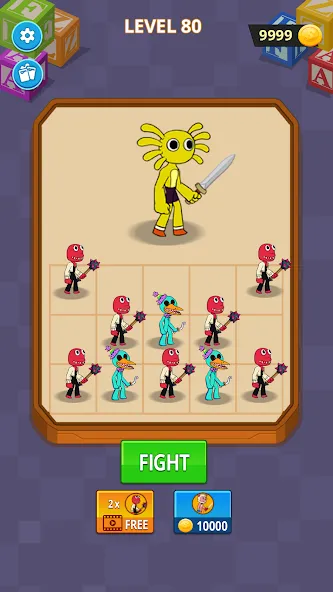 Скачать взломанную Merge Monster Friends — Много денег — скриншот 5