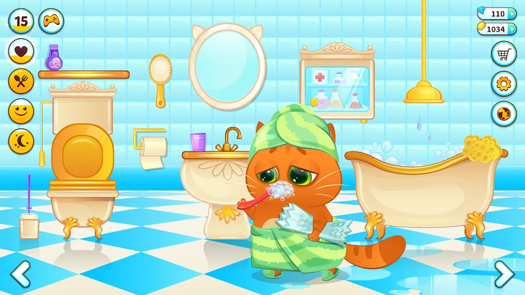 Взломанная Bubbu – My Virtual Pet Cat на Андроид — Много денег — скриншот 1