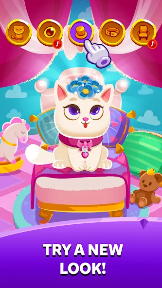 Взлом Bubbu Jewels - Merge Puzzle — Много денег — скриншот 2