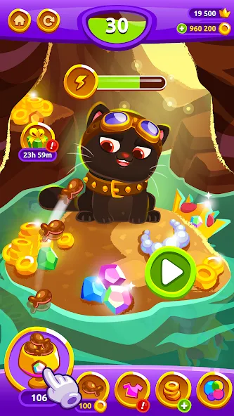 Взлом Bubbu Jewels - Merge Puzzle — Много денег — скриншот 4