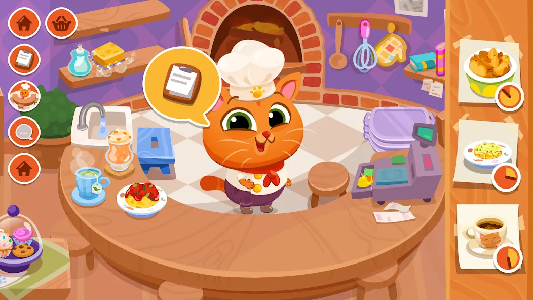 Bubbu Restaurant - My Cat Game — Взломанная версия (Много денег) — скриншот 1