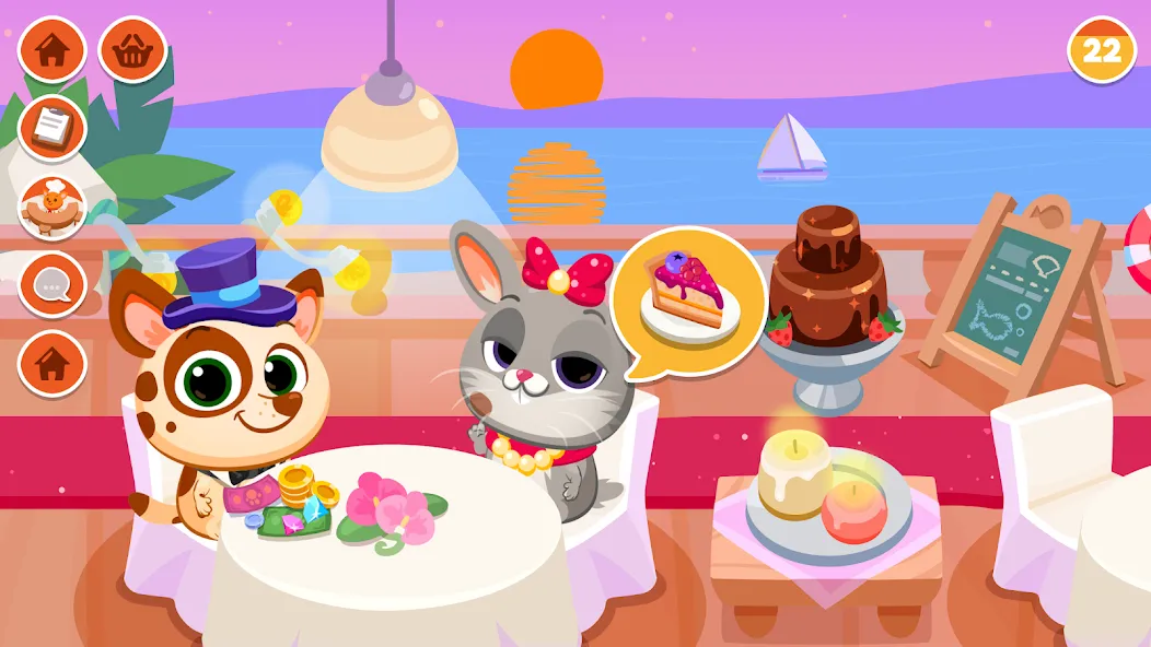 Bubbu Restaurant - My Cat Game — Взломанная версия (Много денег) — скриншот 2