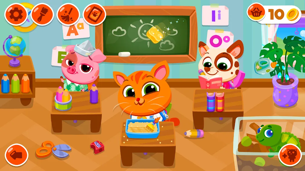 Bubbu School - My Virtual Pets (Мод Много денег) — скриншот 1