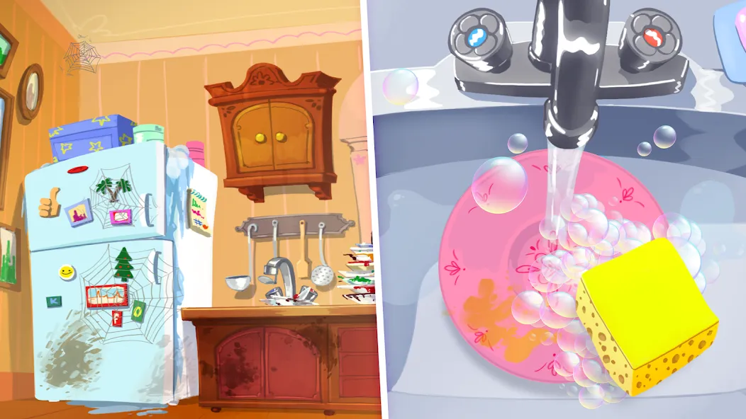 Clean Up Kids — Мод: Много денег — скриншот 2