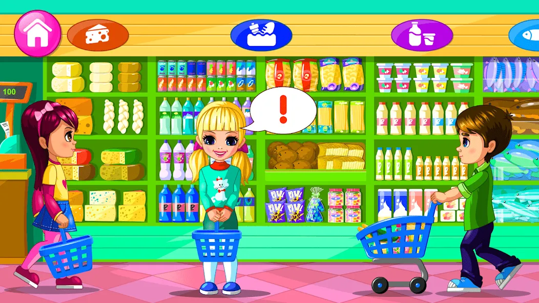Supermarket Game 2 MOD — Много денег на Андроид — скриншот 1