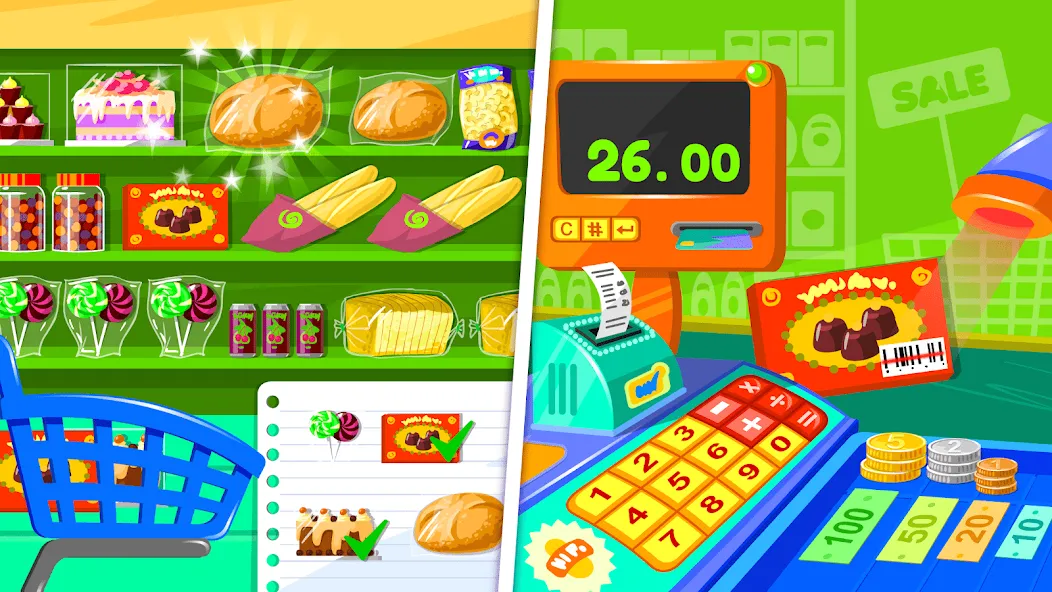 Supermarket Game 2 MOD — Много денег на Андроид — скриншот 2