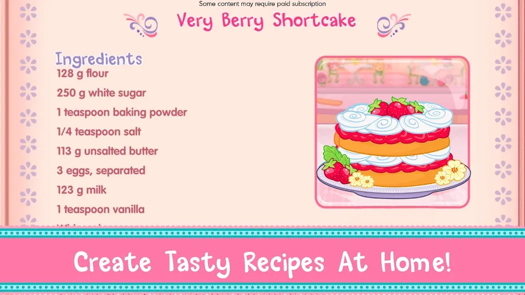 Strawberry Shortcake Bake Shop — Мод: Все рецепты разблокированы — скриншот 4