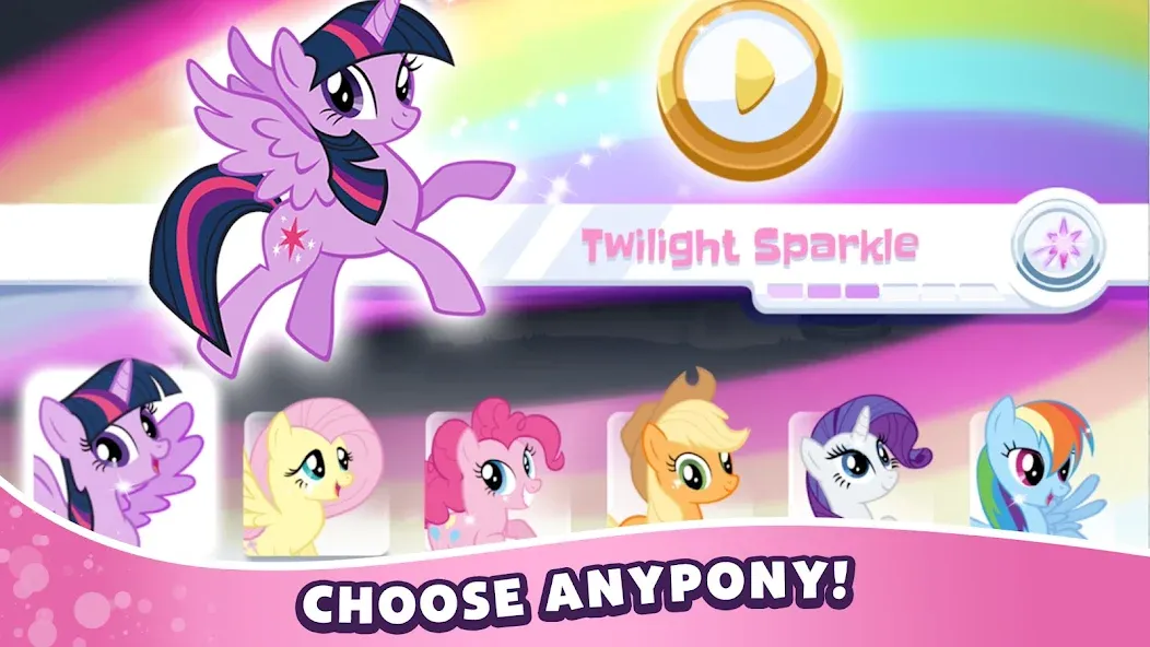 Скачать взломанную My Little Pony Rainbow Runners — Много денег — скриншот 1 Скачать взломанную My Little Pony Rainbow Runners — Много денег — скриншот 1