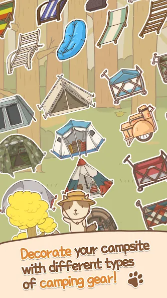 Animal Camping: Idle Camp на Андроид — Много денег и алмазов — скриншот 2