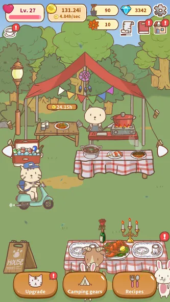 Animal Camping: Idle Camp на Андроид — Много денег и алмазов — скриншот 5