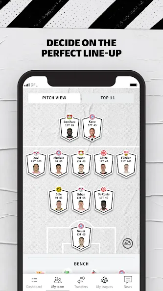 Скачать взломанную Bundesliga Fantasy Manager — Много очков трансферов — скриншот 2