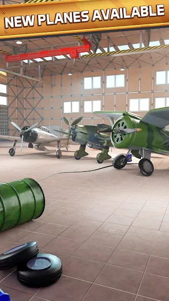 Idle Planes: Build Airplanes на Андроид — Много денег — скриншот 1
