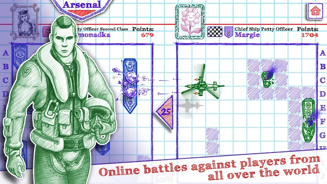Скачать Sea Battle 2 на Android — Много денег и кристаллов — скриншот 1
