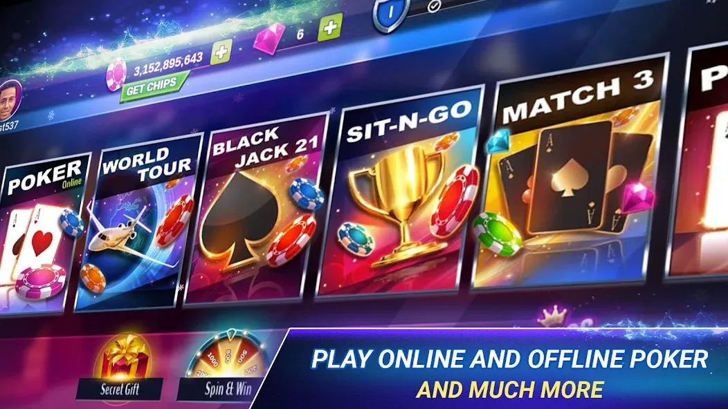 Скачать Poker Zmist - Offline & Online на телефон — Много денег — скриншот 2