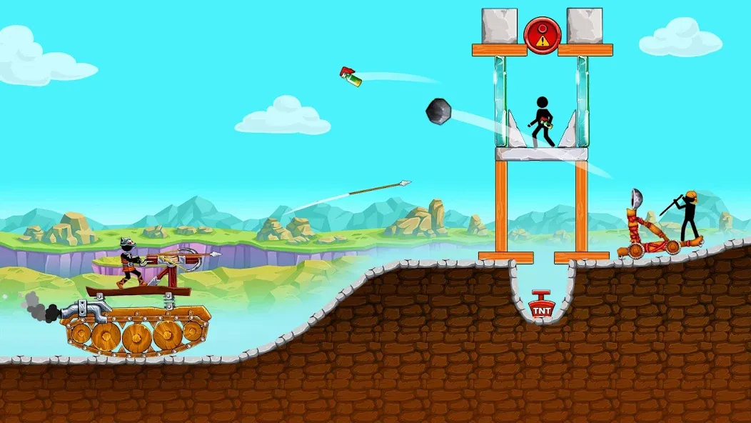 The Tank: Stick pocket hill MOD APK на Android — Много денег — скриншот 1 The Tank: Stick pocket hill MOD APK на Android — Много денег — скриншот 1