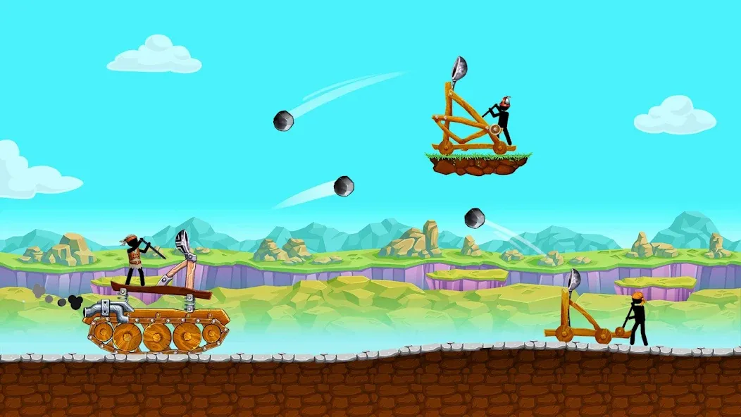 The Tank: Stick pocket hill MOD APK на Android — Много денег — скриншот 2 The Tank: Stick pocket hill MOD APK на Android — Много денег — скриншот 2
