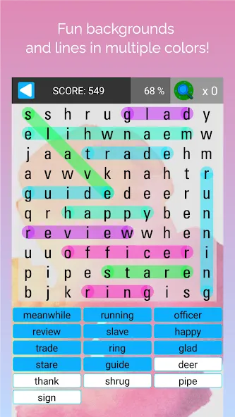 busca palabras: sopa de letras — Мод: Все уровни открыты — скриншот 3 busca palabras: sopa de letras — Мод: Все уровни открыты — скриншот 3