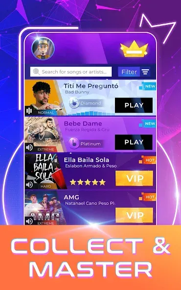 Скачать Beat Tiles: Music Game MOD APK — Много денег — скриншот 3
