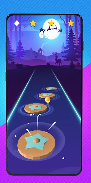 Cartoon cat - Hop tiles rush (Мод Все треки разблокированы) — скриншот 3