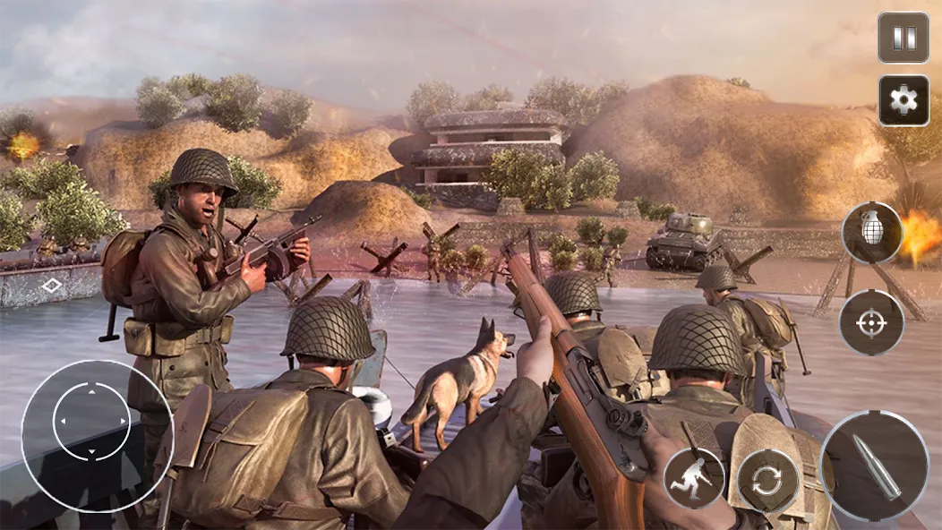 Скачать Call Of Courage : WW2 Shooting MOD APK — Много денег — скриншот 1