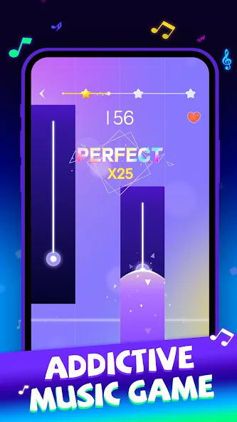 Beat Piano Dance:music game Mod APK Много денег — Скачать на Андроид — скриншот 1