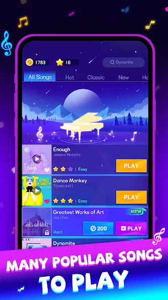 Beat Piano Dance:music game Mod APK Много денег — Скачать на Андроид — скриншот 5