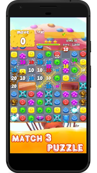 Candy 2024-Candy Match 3 Game MOD APK — Много жизней и ходов — скриншот 2