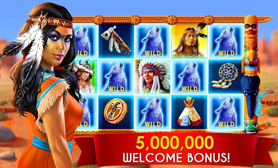 Взломанная Slots Oscar: huge casino games на Андроид — Много денег и монет — скриншот 1