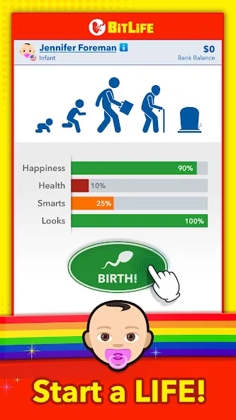 Скачать BitLife - Life Simulator на Android — Много денег и без рекламы — скриншот 1