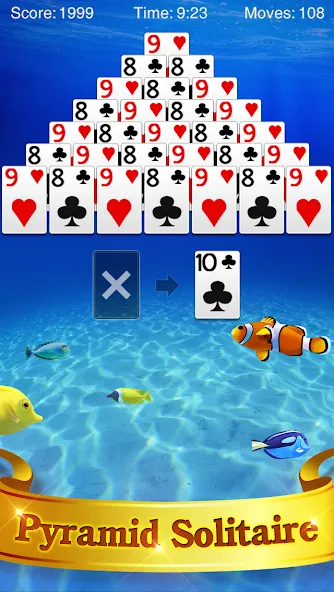 Pyramid Solitaire — Бесконечные монеты — скриншот 1