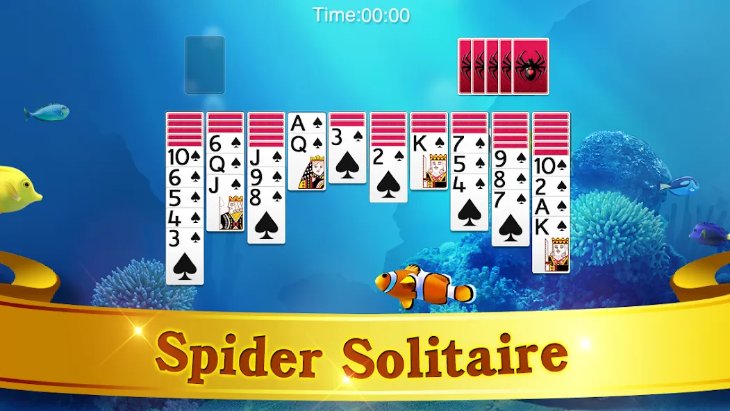 Скачать взлом Spider Solitaire на Андроид — Все стили карт разблокированы — скриншот 5