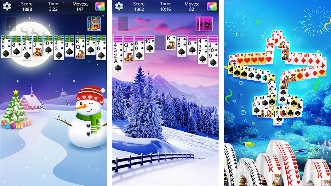 Spider Solitaire Fun — Мод: Все темы открыты — скриншот 2