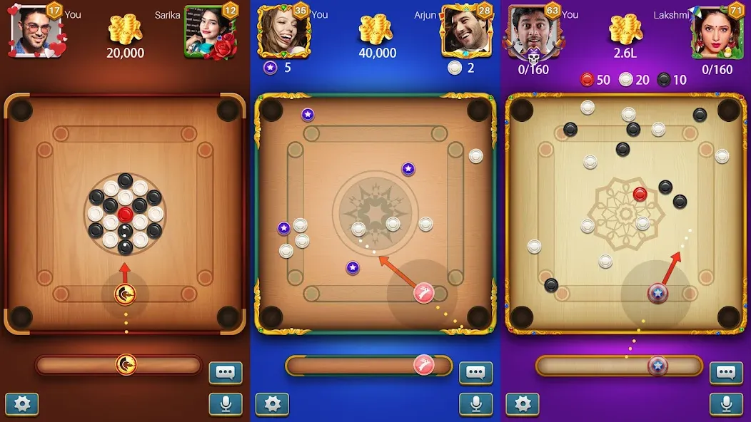 Carrom Meta-Board Disc Game MOD APK на Android — Много денег — скриншот 1