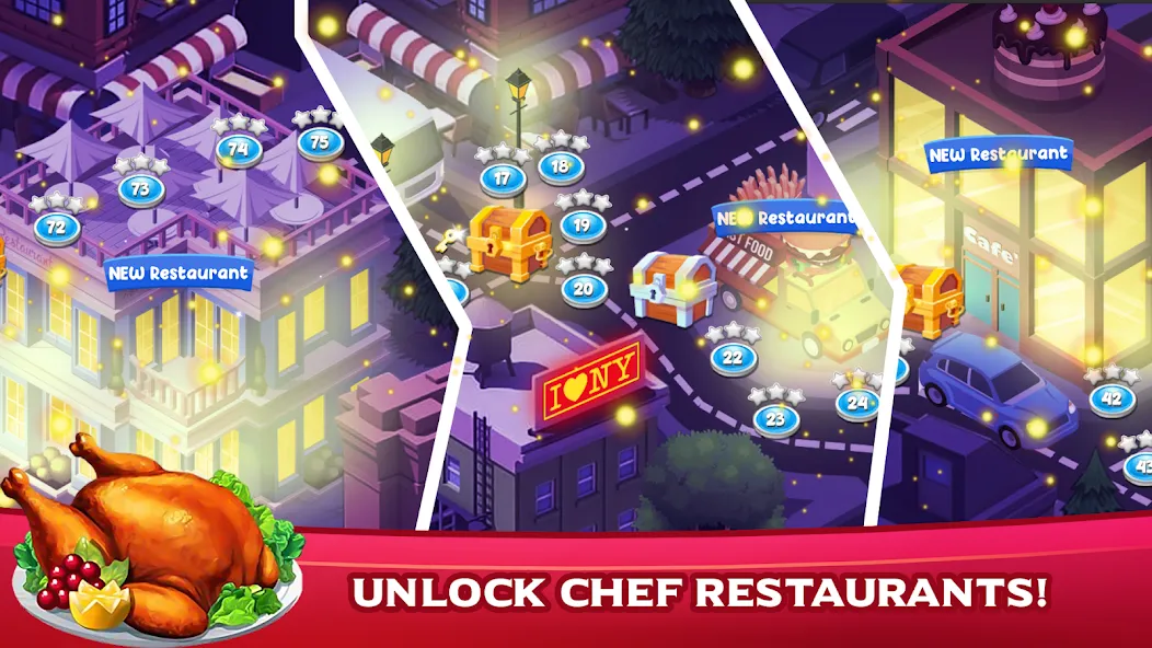 Cooking Mastery: Kitchen games MOD APK — Много денег и энергии — скриншот 2