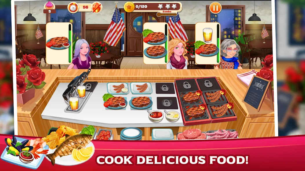 Cooking Mastery: Kitchen games MOD APK — Много денег и энергии — скриншот 3