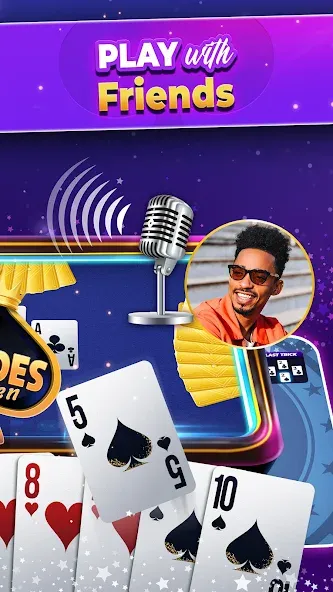 Взломанная VIP Spades - Online Card Game на Андроид — Много золота и без рекламы — скриншот 3