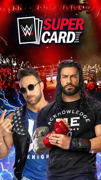 Взломанная WWE SuperCard - Battle Cards на Андроид — Много денег и карт — скриншот 1