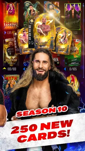 Взломанная WWE SuperCard - Battle Cards на Андроид — Много денег и карт — скриншот 2