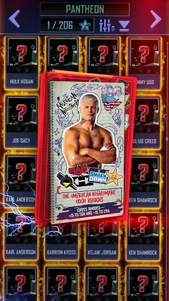 Взломанная WWE SuperCard - Battle Cards на Андроид — Много денег и карт — скриншот 3