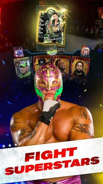 Взломанная WWE SuperCard - Battle Cards на Андроид — Много денег и карт — скриншот 4