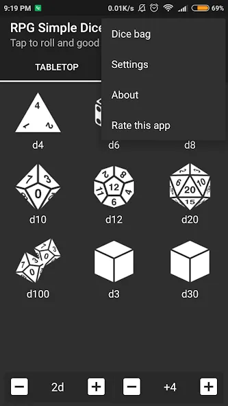 RPG Simple Dice на Андроид — Бесплатные покупки — скриншот 4 RPG Simple Dice на Андроид — Бесплатные покупки — скриншот 4