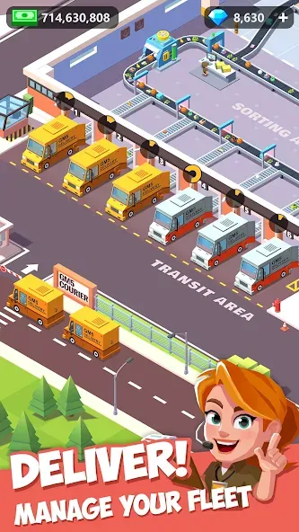 Idle Courier на Андроид — Мод Много денег — скриншот 2