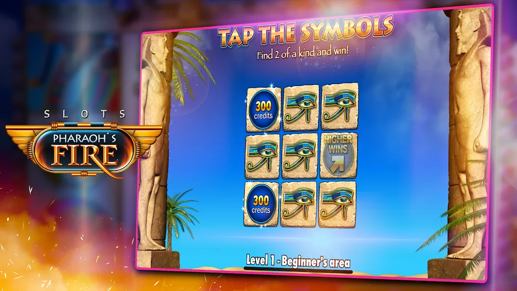 Взлом Slots - Pharaoh's Fire — Много денег — скриншот 5