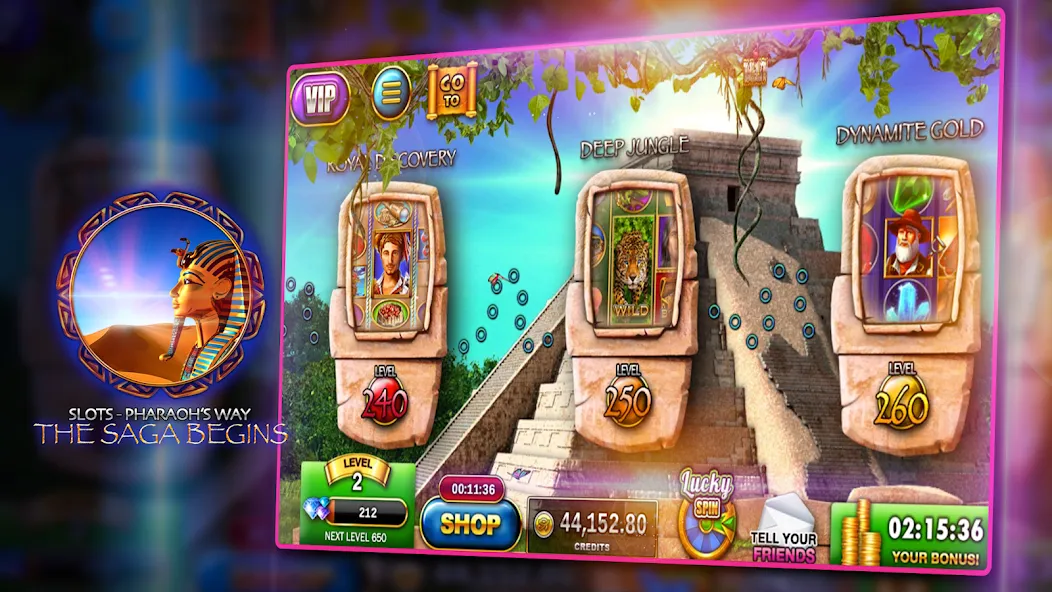 Slots - Pharaoh's Way Casino на Андроид — Много денег — скриншот 1