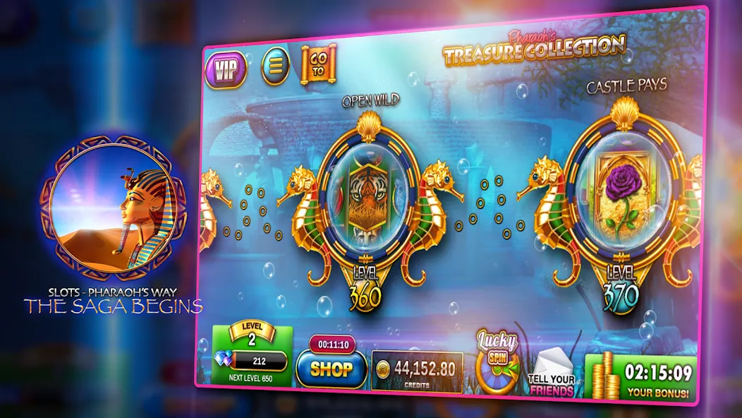 Slots - Pharaoh's Way Casino на Андроид — Много денег — скриншот 2