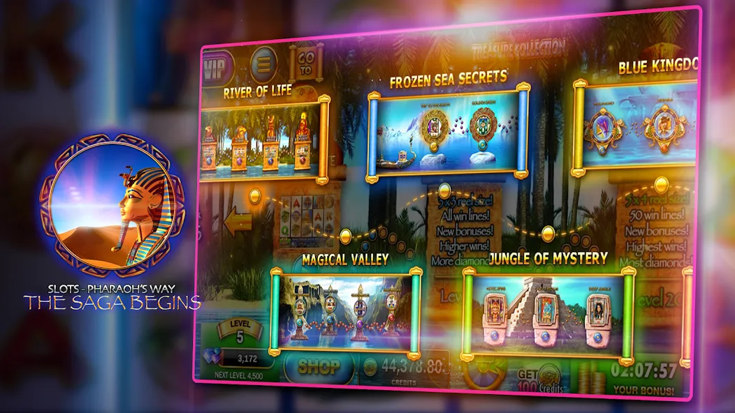 Slots - Pharaoh's Way Casino на Андроид — Много денег — скриншот 5