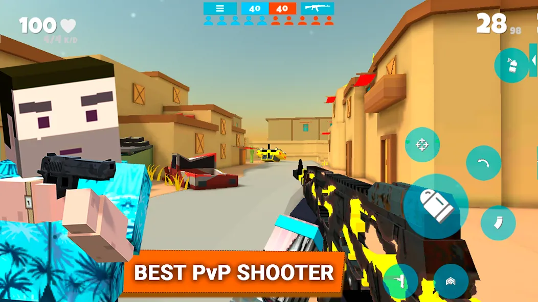 Fan of Guns: FPS Pixel Shooter (Мод Много денег и патронов) — скриншот 1